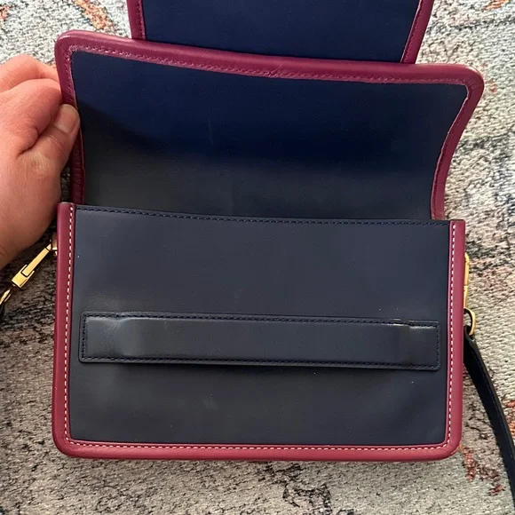 Marc Jacobs Navy Blue and Burgundy Women's crossbody bag - Picture 5 of 7